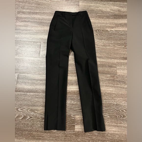 Vintage PRADA Black Pleated Trouser Women’s Pants Size 38 Velcro Details